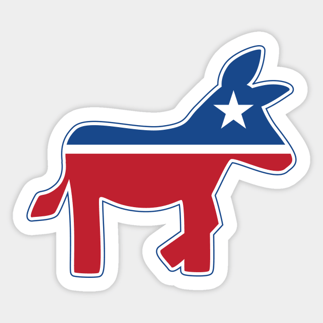 Democrat Donkey Sticker by hobrath